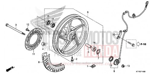ROUE AVANT CBR125RTF de 2015